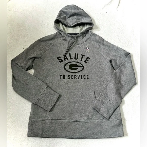 Nike Green Bay Packers Salute to Service Hooded Sweatshirt - Large - Picture 3 of 13